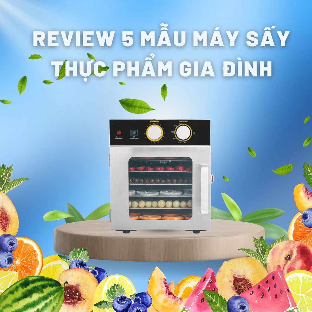 Review 5 mẫu máy sấy thực phẩm gia đình đang được dùng nhiều nhất hiện nay