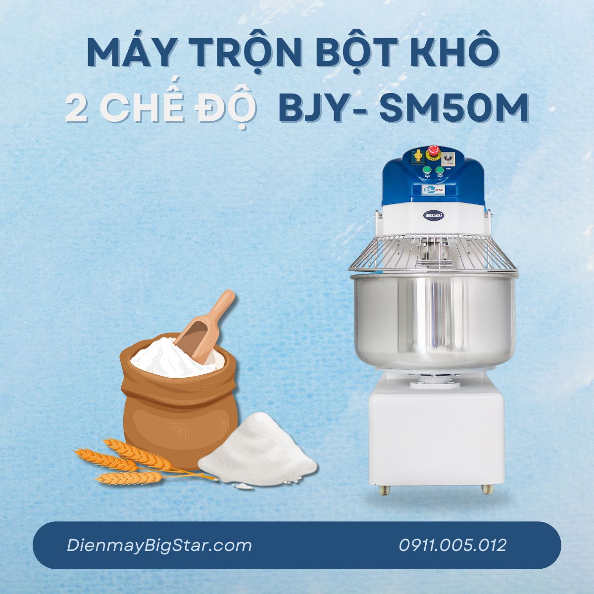 Máy trộn bột khô 2 chế độ BJY- SM50M
