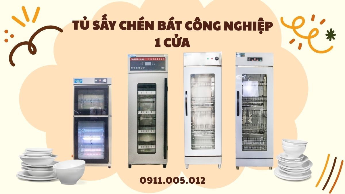 Tủ sấy chén bát công nghiệp 1 cửa